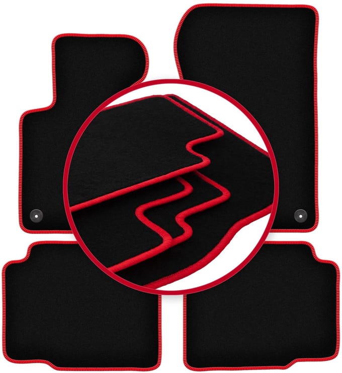 CARLUX-RED automatten voor: BMW 3 E36 compact, coupé, sedan, stationwagen, touring (1991-2000)