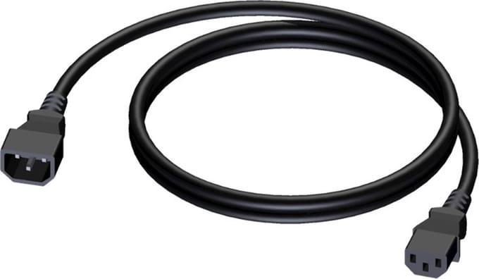Procab CAB480 C13 - C14 stroomkabel voor UPS/PDU - 3x 1,5mm / zwart - 1,5 meter