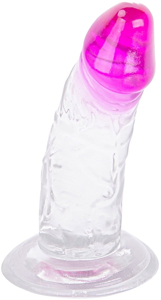 Deep Desire - Dildo - Kunstrubber - 15 cm - Transparant/Roze