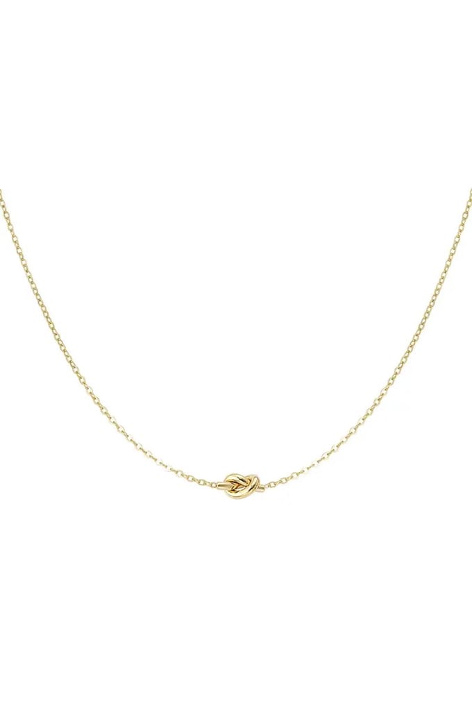 simpele ketting met geknoopte bedel