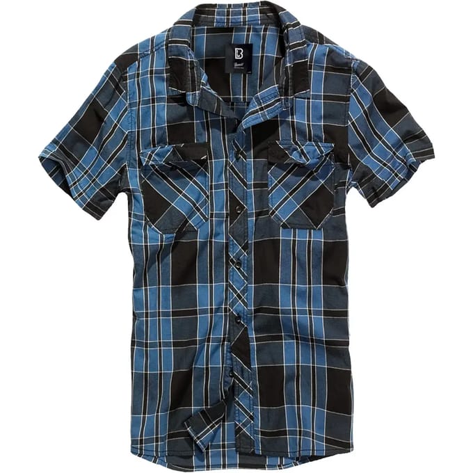 Brandit - Roadstar indigo checked Overhemd - S - Blauw
