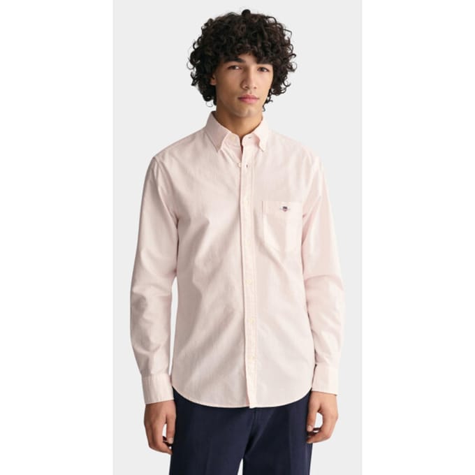 Gant Casual hemd lange mouw Roze Regular Fit Oxford 3000230/662