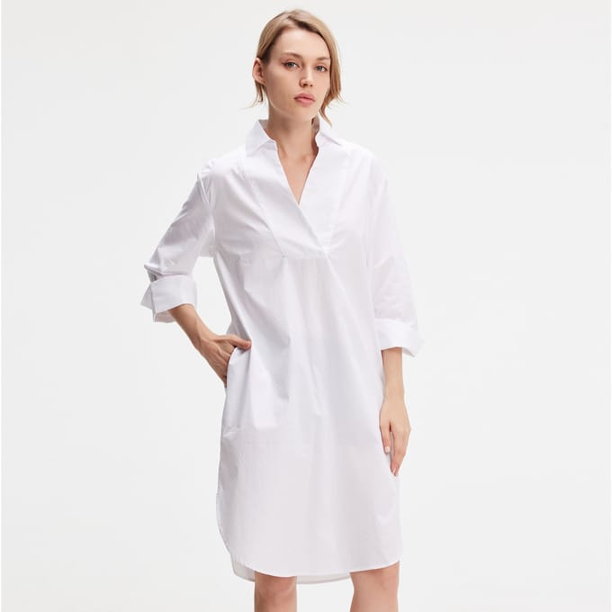 Minimalistisch katoenen shirtjurk