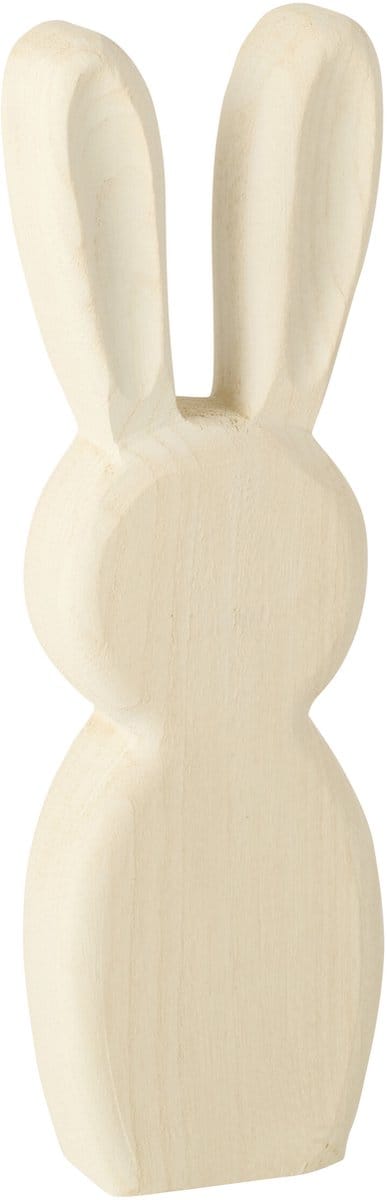 J-Line decoratie Konijn Staand - hout - wit - small