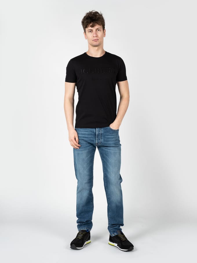 Iceberg T-Shirt C-Neck Mannen zwart