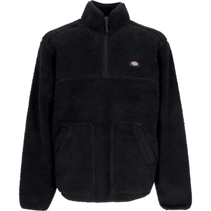 Mount Hope herensweatshirt met hoge hals en kwartrits zwart