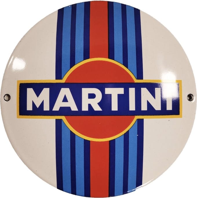 Martini Logo - Racing Enamel Sign 12cm