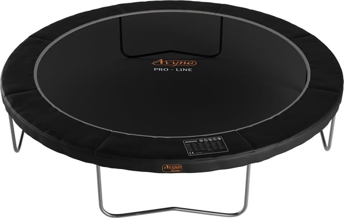 Avyna Trampoline Ø430 cm – Zwart – Rond Opbouwmodel – Groot Formaat – Zonder Veiligheidsnet – Luxe Trampolines