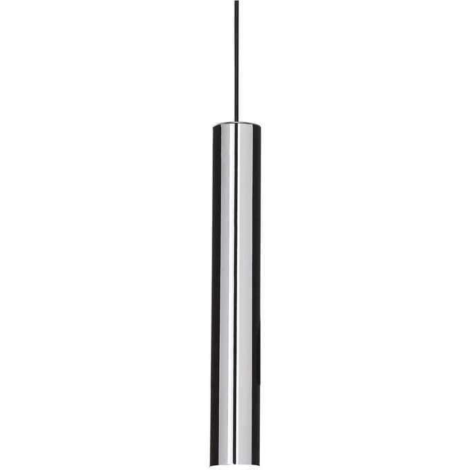 IDEAL LUX hanglamp-look, chroomkleurig, Ø 6 cm, metaal