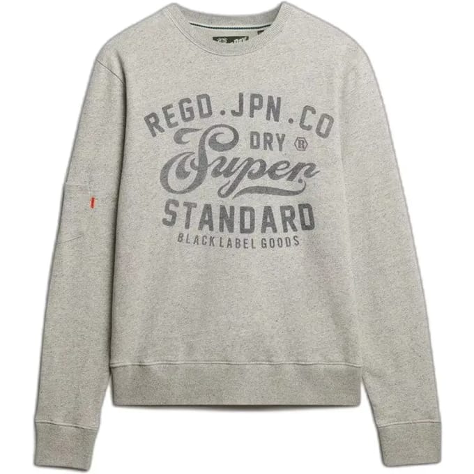 Superdry Industrial Sweatshirt met Relaxte Pasvorm Dark Grey Grootte: S