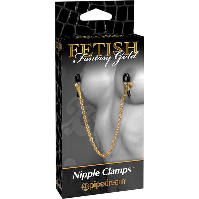 Fetish Fantasy Gold FF GOLD NIPPLE CHAIN CLAMPS
