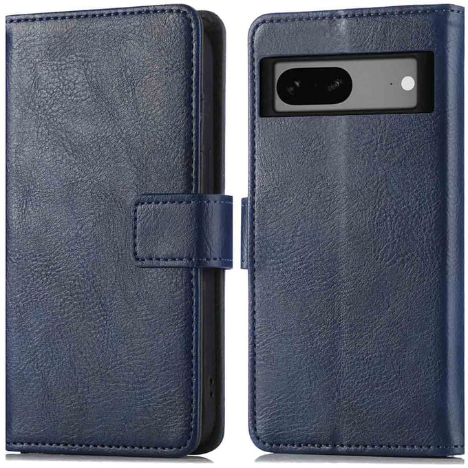 imoshion Hoesje - Geschikt voor Google Pixel 7a - Luxe Bookcase - Donkerblauw
