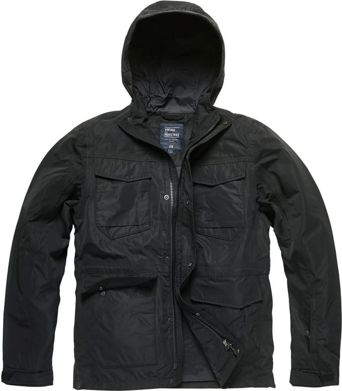 Vintage Industries Outdoorjas Levin Jacket Black
