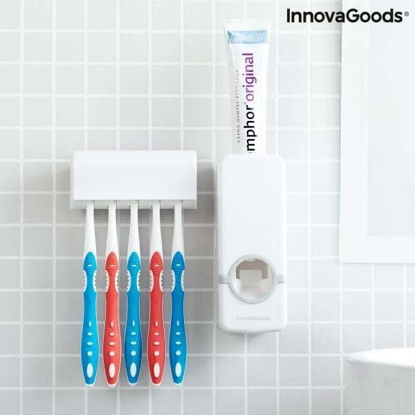 Tandpastadispenser met Tandenborstelhouder Diseeth InnovaGoods