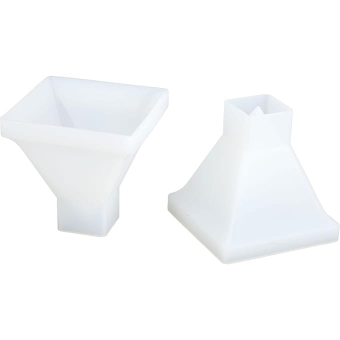 2 stuks Piramide Vormen DIY Kristal Epoxy Vorm Grote Piramide Siliconen Handgemaakte Epoxy Hars Vorm Thuis white