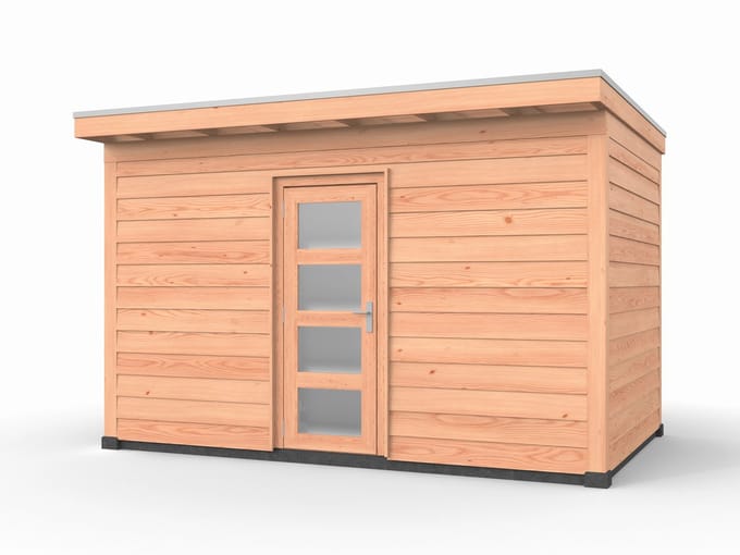 Douglas overkapping, 400 x 250, met schuur, Westwood Comfort Plus
