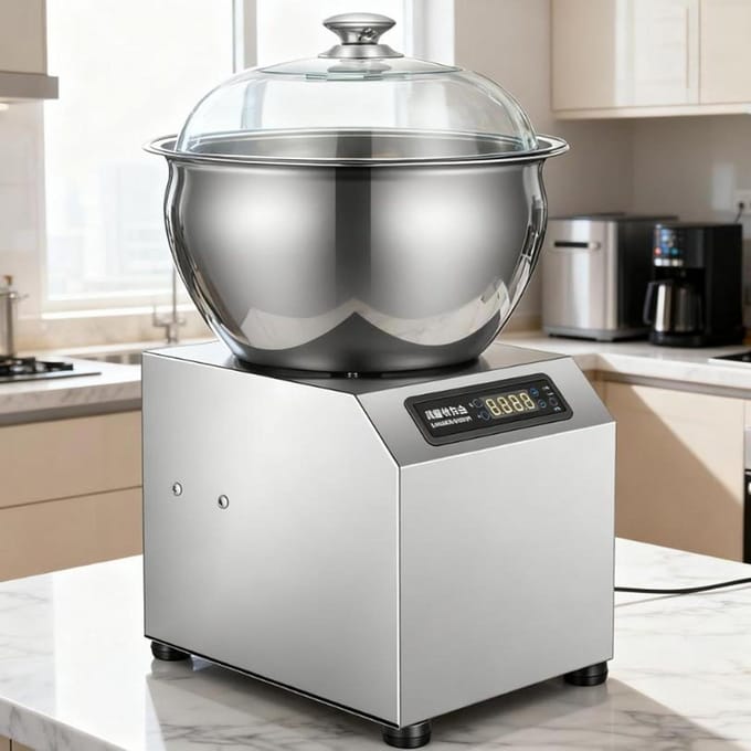 Elektrische Deegkneedmachine - Kneedmachine Brooddeeg - Bakken Thuis - Dubbele Rotatie - 8kg - Zilver