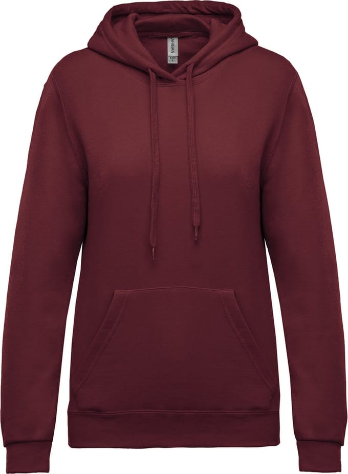 Kariban Eco damessweater met capuchon K473 - Wine - L