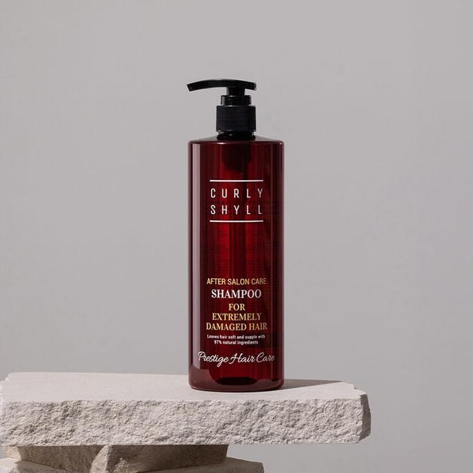 [CURLYSHYLL] Shampooing Soin Après-Salon Pour Cheveux Extrêmement Abîmés 500g black