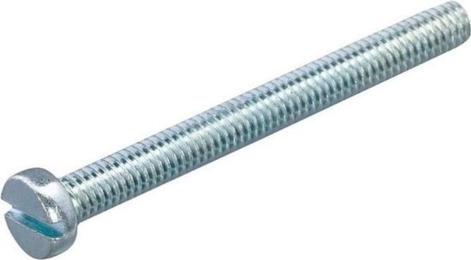 Metaalschroef M3x20 gegalvaniseerd cilinderkop per zak a 10 stuks - ck - 4.8 - sleufkop