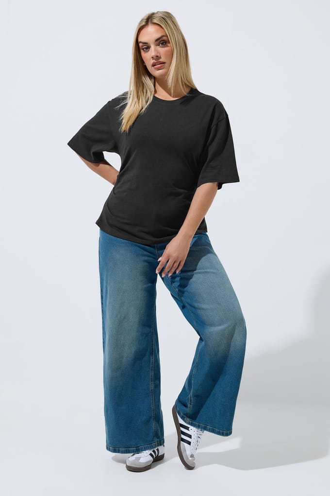 Limited Collection Zwart Tshirt Met Getailleerde Taille Size 48