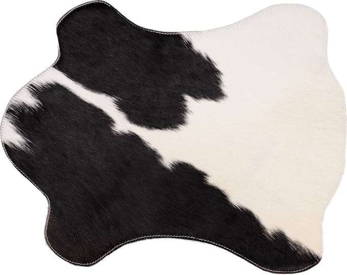 placemat koevorm zwart/wit 30x48cm