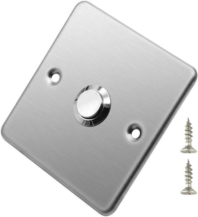 Deurbelpaneel roestvrij staal 220-250V 86x86mm zilver