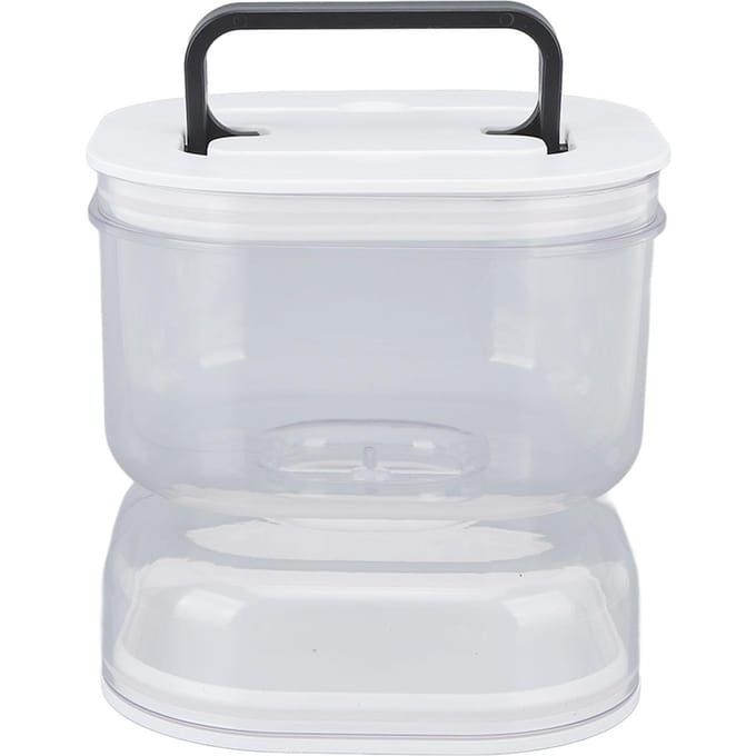 Augurkenpot met Zeef Flip Lekdicht Augurkensap Scheider Pot Olijvencontainer voor Thuis white