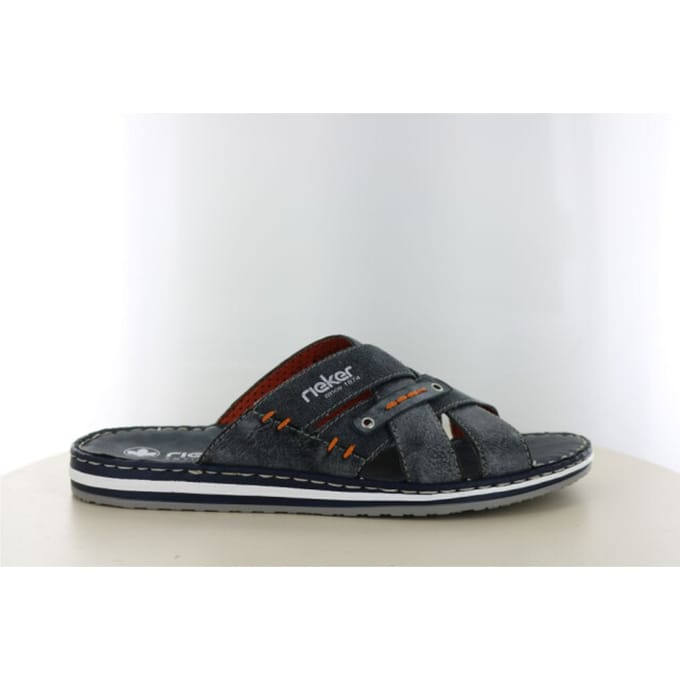 Rieker Slippers blauw Synthetisch - Maat 42