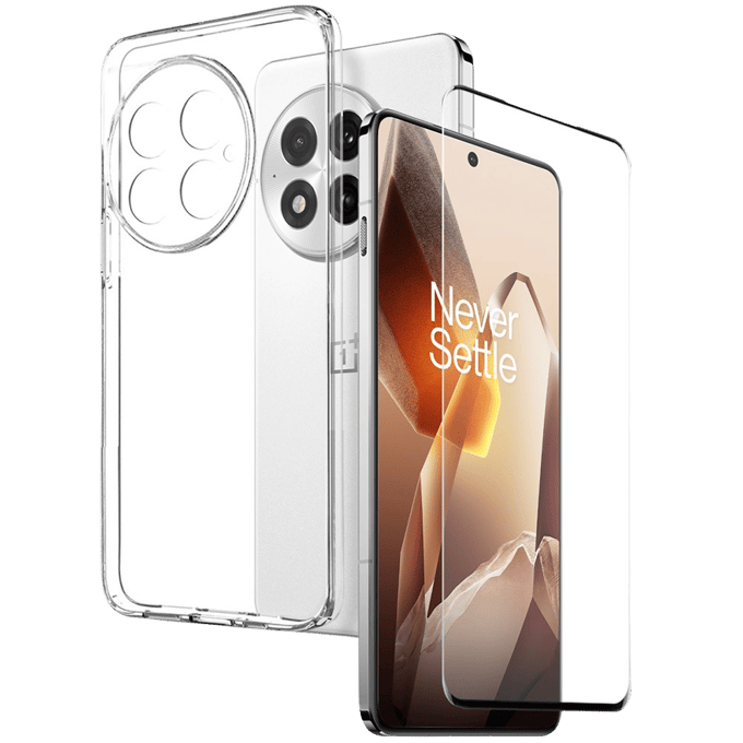 Northjo OnePlus 13 Hoesje en Screenprotector Transparant