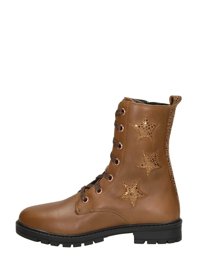 KEQ Veterschoen hoog Veterschoen hoog - Cognac - Maat 28