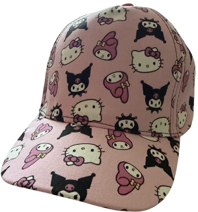 Hello Kitty Kinderpet Meisjes – Verstelbare Baseball Cap 52-54 cm – Roze – Hello Kitty, Kuromi & My Melody