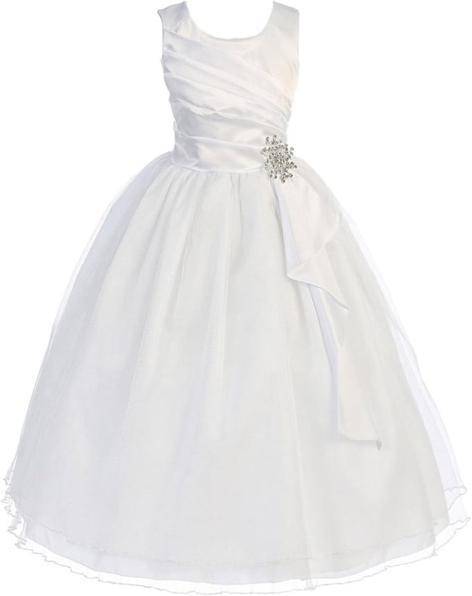 Elegante Meisjes Jurk met Tule Rok en Dubbele Laag