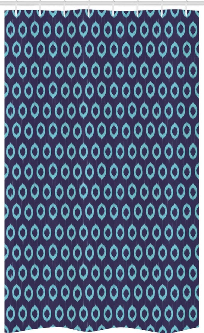 ABAKUHAUS Douchescherm Geometrisch – 120x180 cm – Polyester, Violetblauw