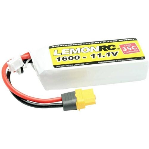 LemonRC LiPo accupack 11.1 V 1600 mAh Aantal cellen: 3 35 C Softcase XT60