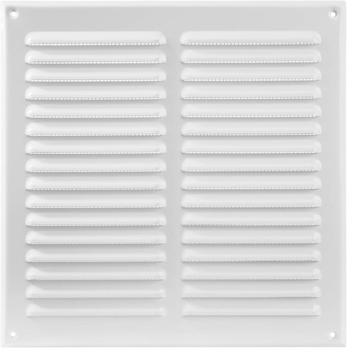 Vierkant Ventilatie Rooste Wit Metaal 25,4 cm x 25,4 cm Binnen Buiten