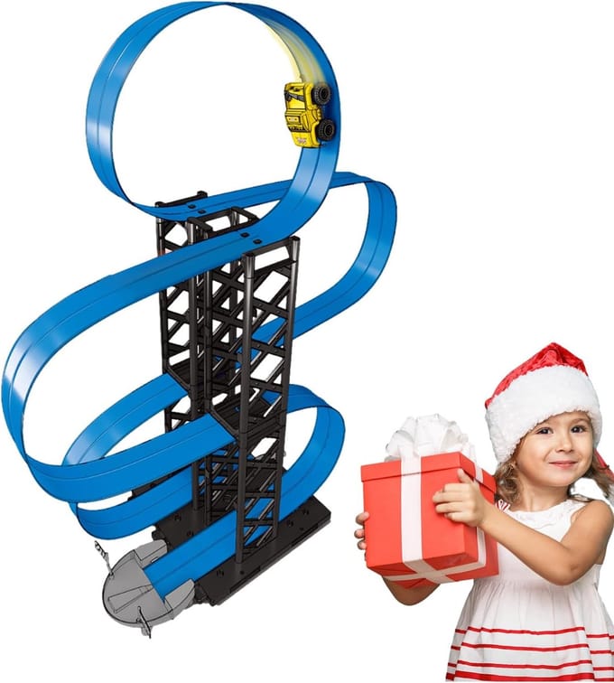 Racebaan Speelgoed - Magnetisch Circuit - Educatief Spel - Magnetisch Voertuig - 43x36x8 cm