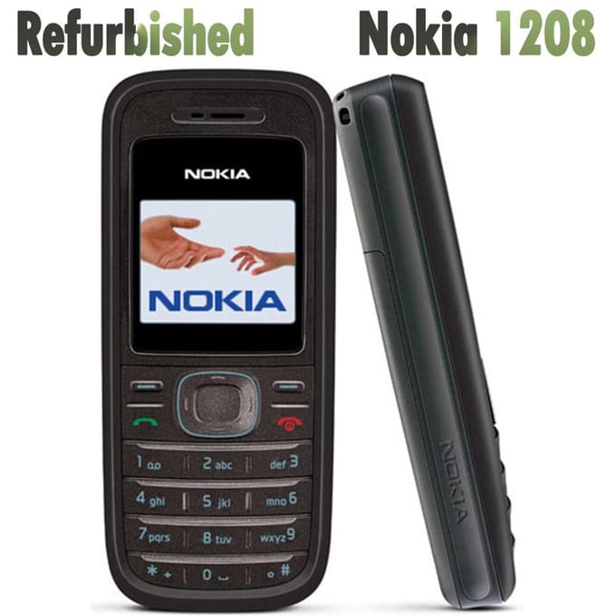 Gerenoveerde Nokia Originele Nokia 1208 Mobiele Telefoon Met 1 SIM 1 Battery 1 Charger