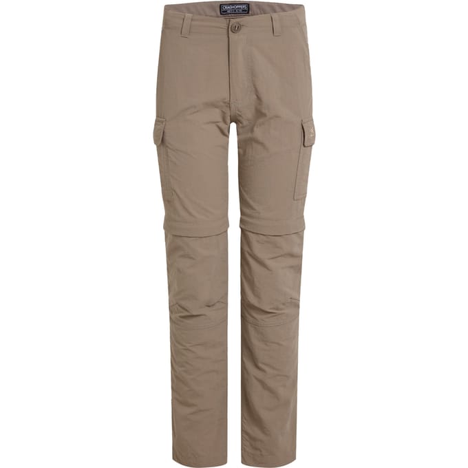 Craghoppers Kinder Nosilife Convertibele Wandeltroggen (Grind)
