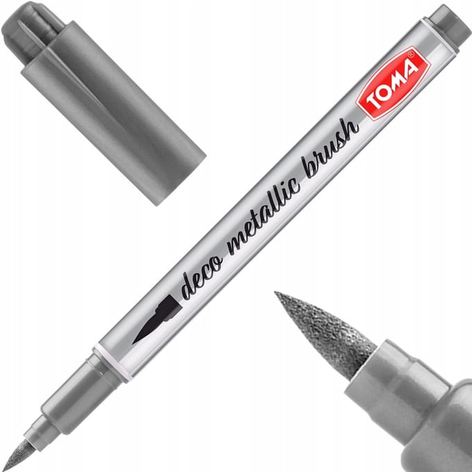 Toma DecoBrush TO-325 metallic permanente marker - zilver