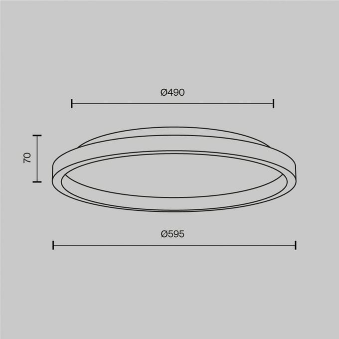 Maytoni LED plafondlamp Orign, Ø 60 cm, zwart, metaal/steen