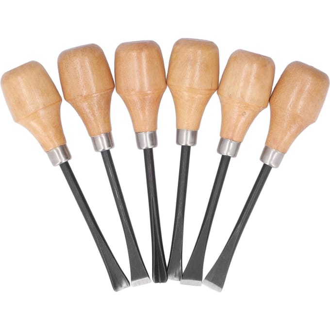 Houtsnijbeitelset, beeldhouwgereedschap, halfronde handgreep, doe-het-zelf kunst, knutselaccessoires beige
