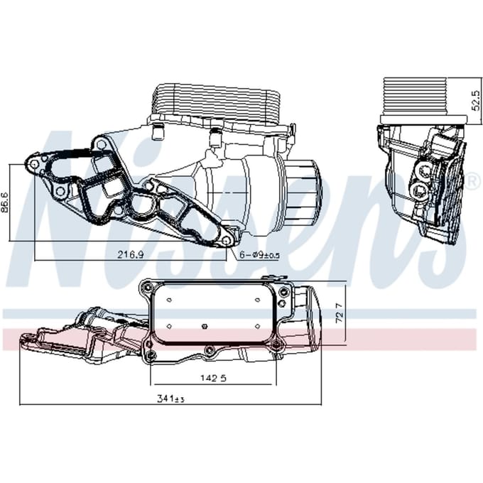 Olie radiator, motorolie NISSENS 90933