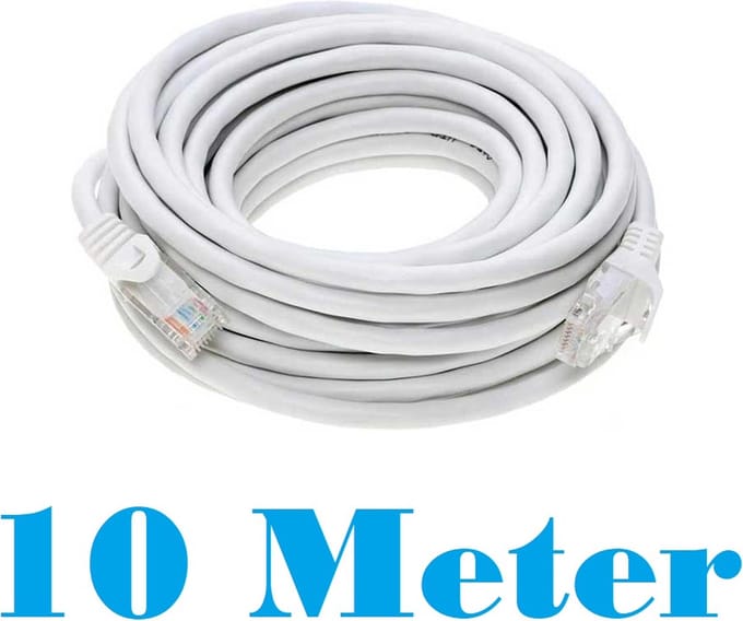 Internetkabel - 10 Meter - Wit - CAT6 Ethernet Kabel - RJ45 UTP Kabel - Netwerk Kabel