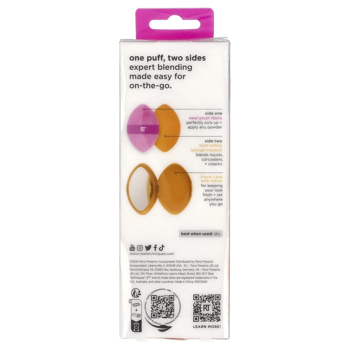 Wonder 2-in-1 Poederdonsje + Reisetui, 2-delige set pink