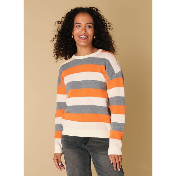 IVY BEAU Rika Tops - Mandarin orange/Mult - maat 44