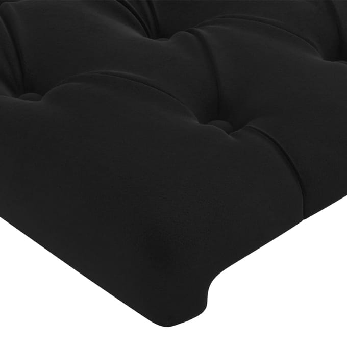 vidaXL - Hoofdbord - LED - 147x16x118/128 - cm - fluweel - zwart