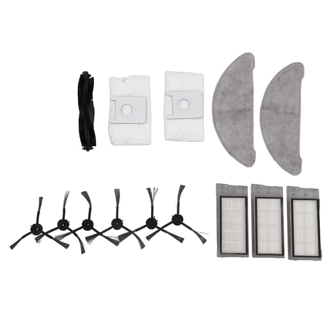 Robotstofzuiger Accessoire Borstel Stofzak Reinigingsdoek Set Kit voor EVE PLUS gray
