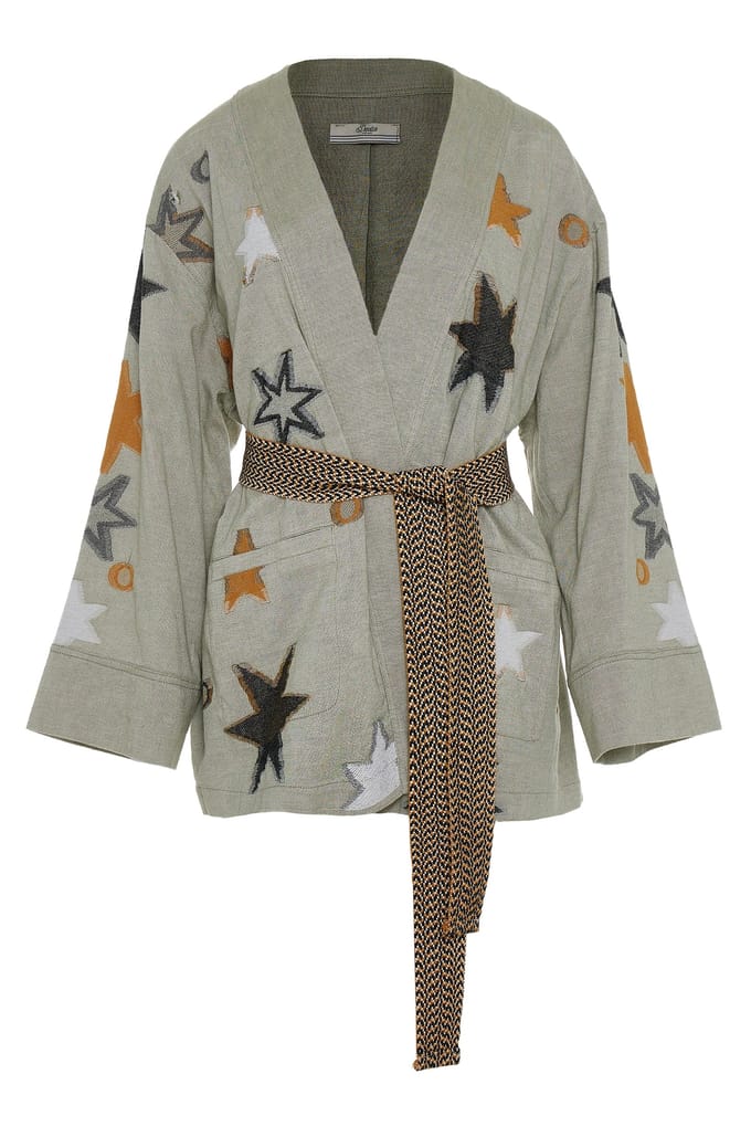 Devotion Twins Stars Jacket Jacquard With Belt Khaki Taglia: S | Giacche Outlet | Donna | Marrone