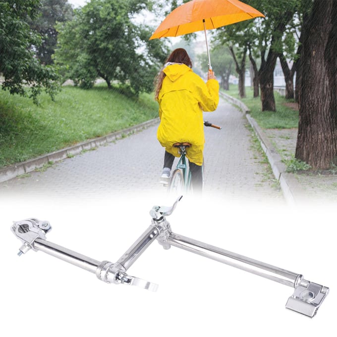 Fiets Paraplu Montage Standaard Aluminiumlegering Intrekbare Paraplu Bevestigingsframe Beugel gray